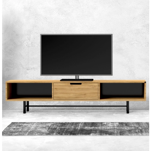 Szafka RTV-69 Drewno Lite Dąb Loft Lakier Rozmiary od 100 cm do 200 cm PREMIUM